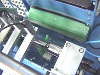 Shaft measurement by rotation on tailstocks and use of LVDT electronic control instruments