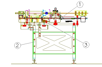 Special machine for filling cylinders with CO2 gas and weighing