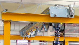 Puente gra que soporta el manipulador permitiendo mover la carga sobre grandes superficies